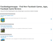 Tablet Screenshot of facebookgamesapps.blogspot.com