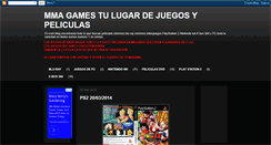 Desktop Screenshot of mmagamestulugardejuegosypeliculas.blogspot.com