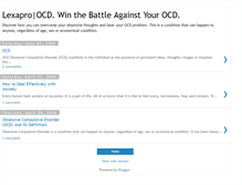 Tablet Screenshot of lexapro-ocd-treatment.blogspot.com