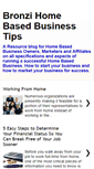 Mobile Screenshot of bronzihomebasedbusinesstips.blogspot.com