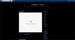 Desktop Screenshot of lonelystar8.blogspot.com