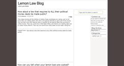 Desktop Screenshot of lemonlawtoday.blogspot.com