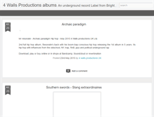 Tablet Screenshot of 4wallsproductionsalbums.blogspot.com