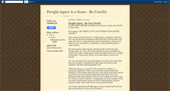 Desktop Screenshot of dwightagnorisascam.blogspot.com