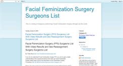 Desktop Screenshot of facialfeminizationsurgerysurgeons.blogspot.com