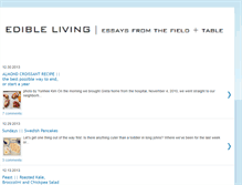 Tablet Screenshot of edibleliving.blogspot.com