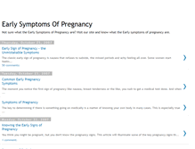 Tablet Screenshot of earlysymptomsofpregnancy.blogspot.com