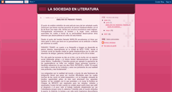 Desktop Screenshot of lasociedadenliteratura.blogspot.com