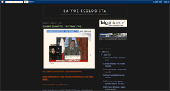 Desktop Screenshot of lavozecologista.blogspot.com