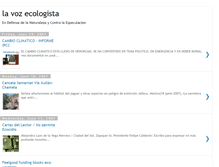 Tablet Screenshot of lavozecologista.blogspot.com
