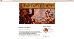 Desktop Screenshot of fantasygenesis.blogspot.com