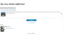 Tablet Screenshot of mytwowheeladdiction.blogspot.com