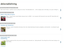 Tablet Screenshot of delectableliving.blogspot.com