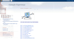 Desktop Screenshot of geracaoesperanca.blogspot.com