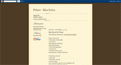 Desktop Screenshot of kiss-lyrics.blogspot.com