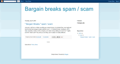 Desktop Screenshot of bargainbreaksspamscam.blogspot.com