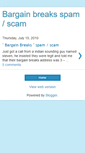 Mobile Screenshot of bargainbreaksspamscam.blogspot.com