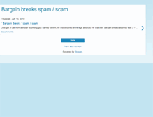 Tablet Screenshot of bargainbreaksspamscam.blogspot.com