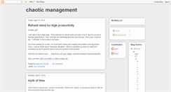 Desktop Screenshot of chaoticmanagement.blogspot.com