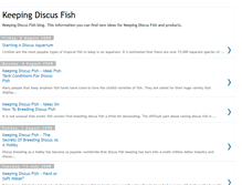 Tablet Screenshot of keeping-discus-fish.blogspot.com