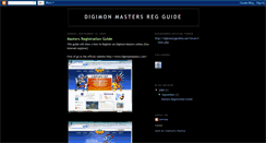 Desktop Screenshot of digimonmastersguide.blogspot.com