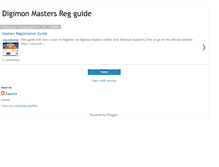Tablet Screenshot of digimonmastersguide.blogspot.com