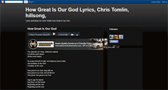 Desktop Screenshot of howgreatisourgodlyrics.blogspot.com