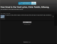 Tablet Screenshot of howgreatisourgodlyrics.blogspot.com