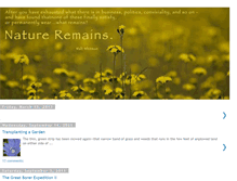 Tablet Screenshot of natureremains.blogspot.com