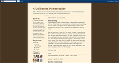 Desktop Screenshot of deliberatehomsteader.blogspot.com