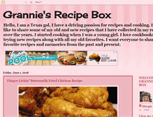 Tablet Screenshot of grannierecipebox.blogspot.com