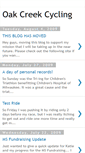 Mobile Screenshot of oakcreekcycling.blogspot.com