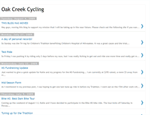 Tablet Screenshot of oakcreekcycling.blogspot.com