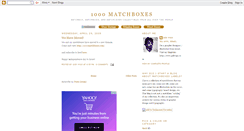 Desktop Screenshot of 1000matchboxes.blogspot.com