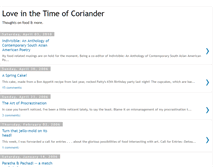 Tablet Screenshot of loveinthetimeofcoriander.blogspot.com