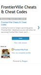 Mobile Screenshot of frontiervillecheats.blogspot.com