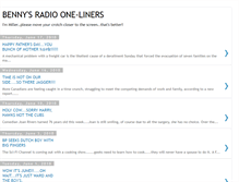 Tablet Screenshot of bennysradiooneliners.blogspot.com