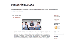 Desktop Screenshot of condicionhumanablog.blogspot.com