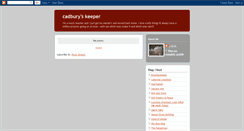 Desktop Screenshot of cadburyskeeper.blogspot.com