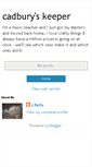 Mobile Screenshot of cadburyskeeper.blogspot.com