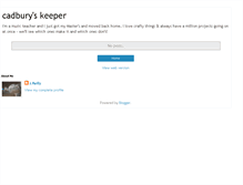Tablet Screenshot of cadburyskeeper.blogspot.com