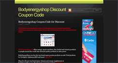 Desktop Screenshot of bodyenergy-coupon.blogspot.com