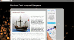 Desktop Screenshot of medievalcostumesandweapons.blogspot.com