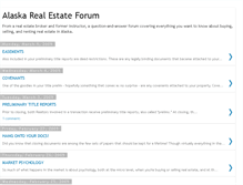 Tablet Screenshot of alaskarealestateforum.blogspot.com