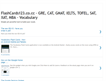 Tablet Screenshot of flashcards123.blogspot.com