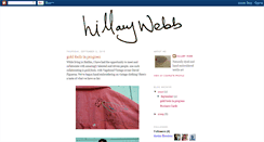 Desktop Screenshot of hillarywebb.blogspot.com