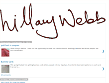 Tablet Screenshot of hillarywebb.blogspot.com