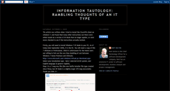 Desktop Screenshot of informationtautology.blogspot.com