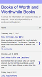 Mobile Screenshot of booksofworth.blogspot.com