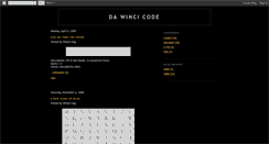Desktop Screenshot of dawincicode.blogspot.com